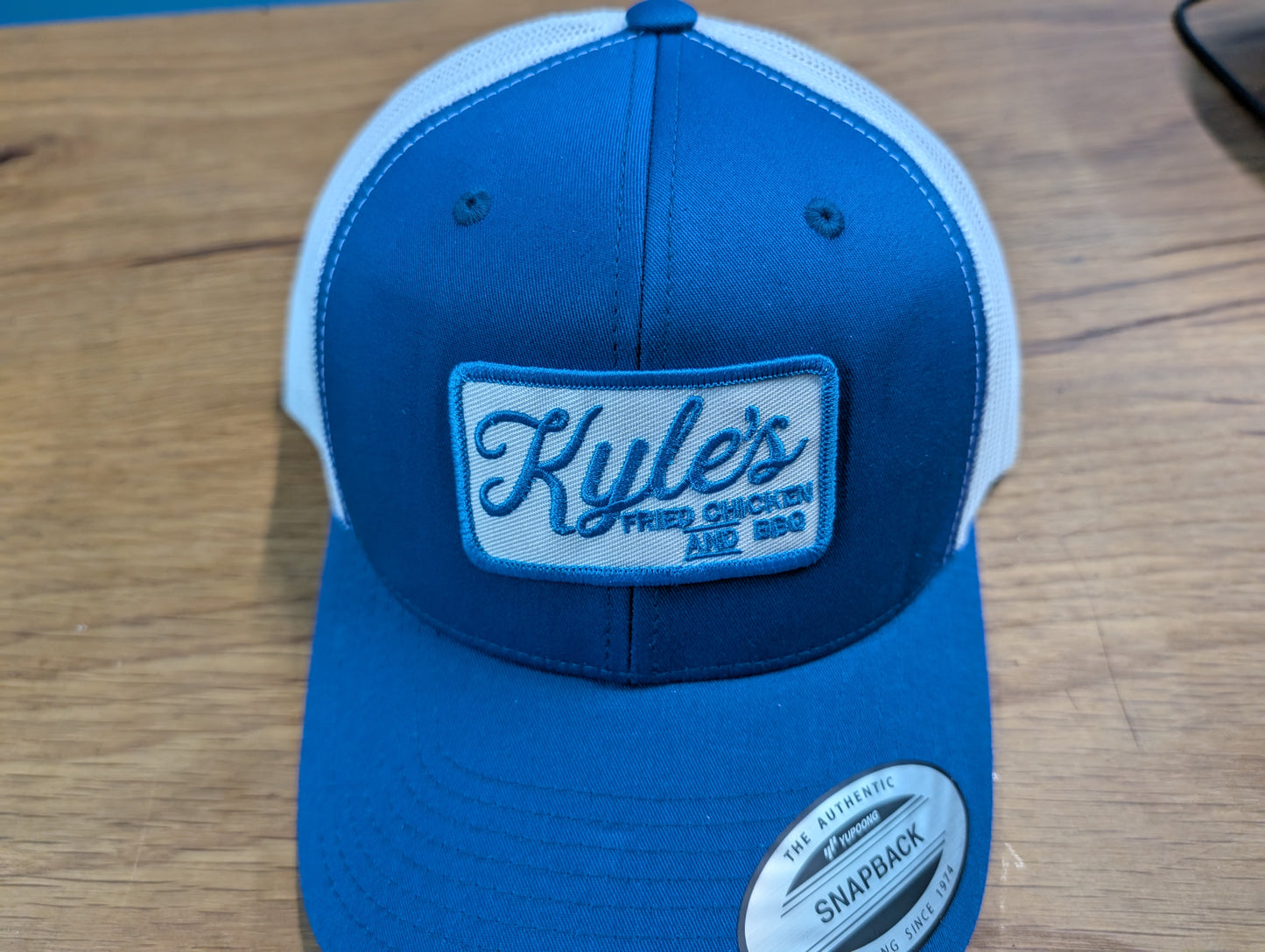 Kyle's Patch Trucker Hat Blue